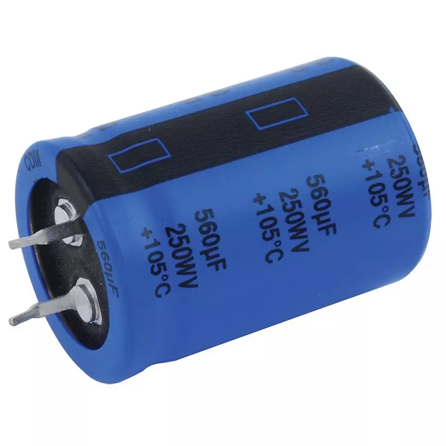 CORNELL DUBILIER Aluminum Electrolytic Capacitor 560Uf, 250V, 20%, Snap-In, 381LQ561M250J032