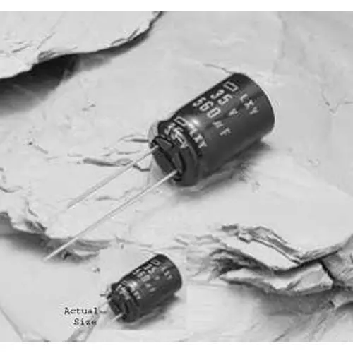 CHEMI-CON ALUMINUM ELECTROLYTIC CAPACITOR 56UF, 35V, 20%, RADIAL, ELXY350ELL560MFB5D.