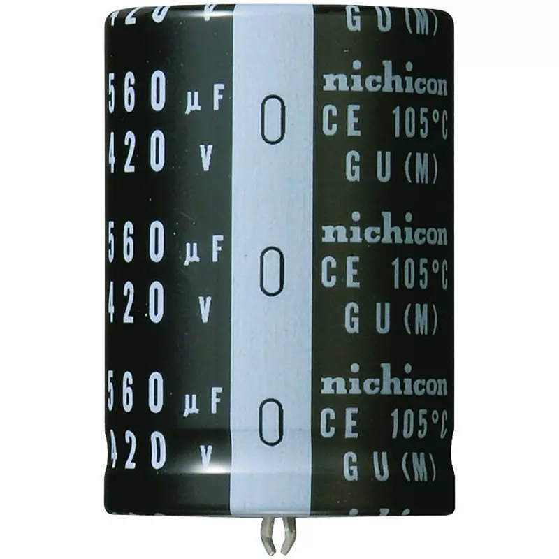 NICHICON Aluminum Electrolytic CapACitor 470Uf, 400V, 20%, Snap-In, LGU2G471MELB