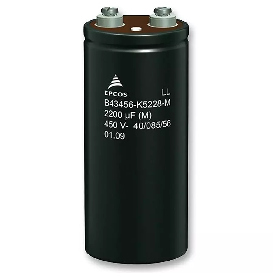 EPCOS Aluminium Electrolytic Capacitor 1000 µf, 450 V, Alu Elec, Screw, B43456A5108M000