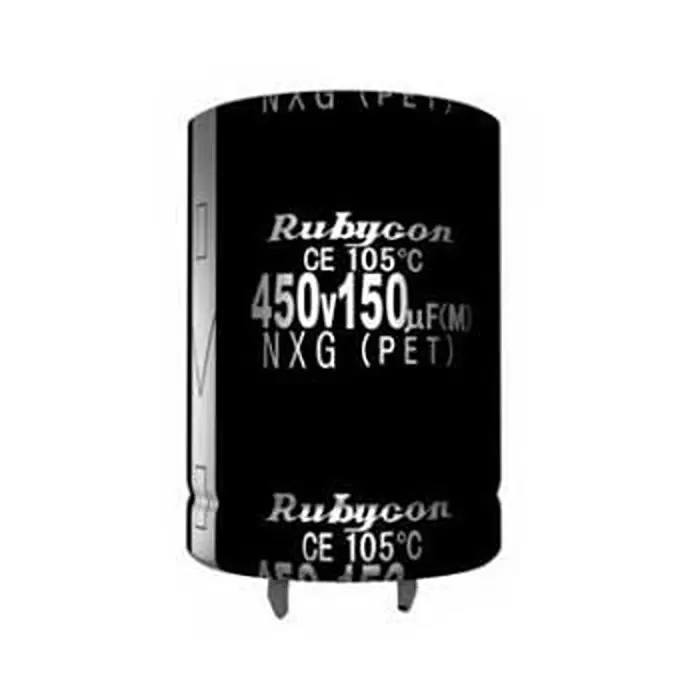 RUBYCON Aluminium Electrolytic Capacitor Snap In 150 uF Capacitance, 450NXG150MEFCSN25X35