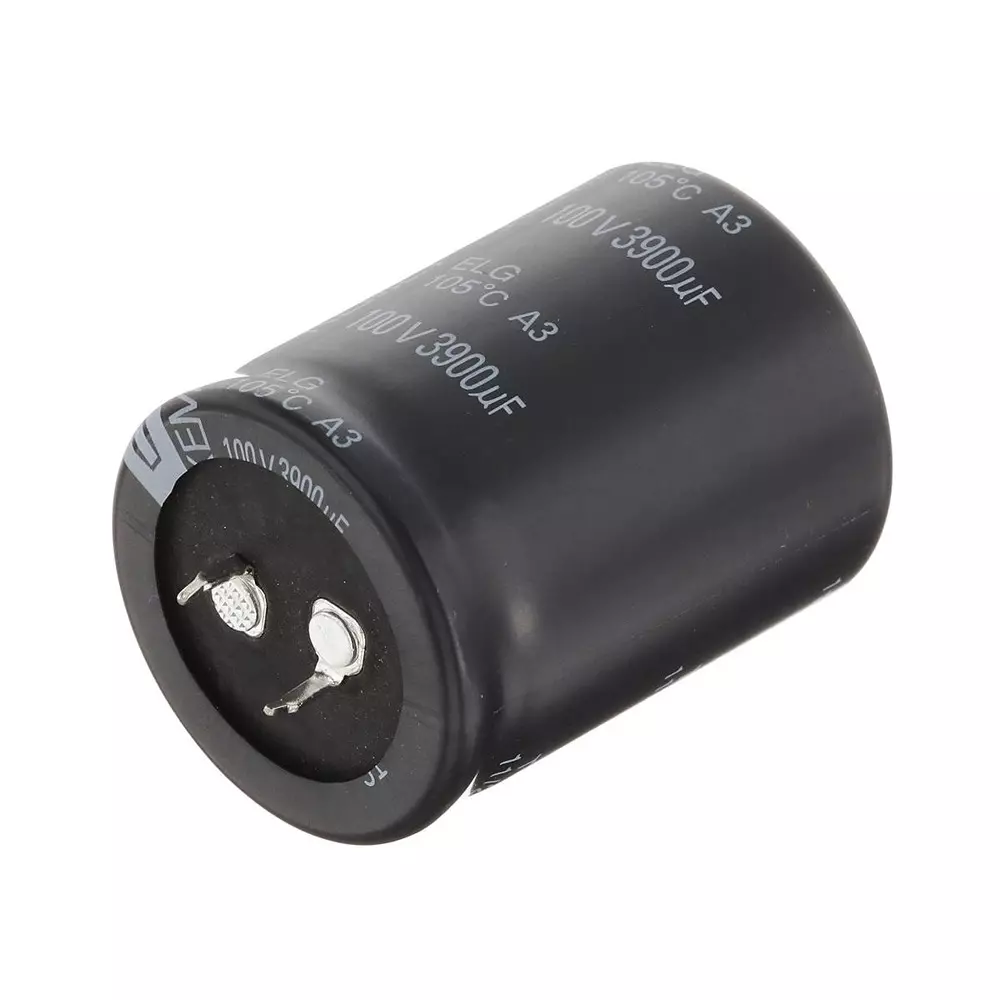 Kemet Aluminium Electrolytic Capacitor Snap In 3900 uF Capacitance, ELG398M100AT5AA