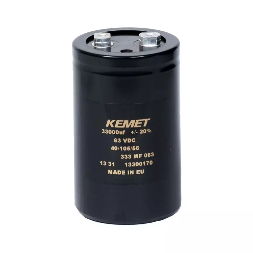 Kemet Aluminum Electrolytic Capacitor 350 VDC 1500 uF Capacitance, ALS30A152KF350