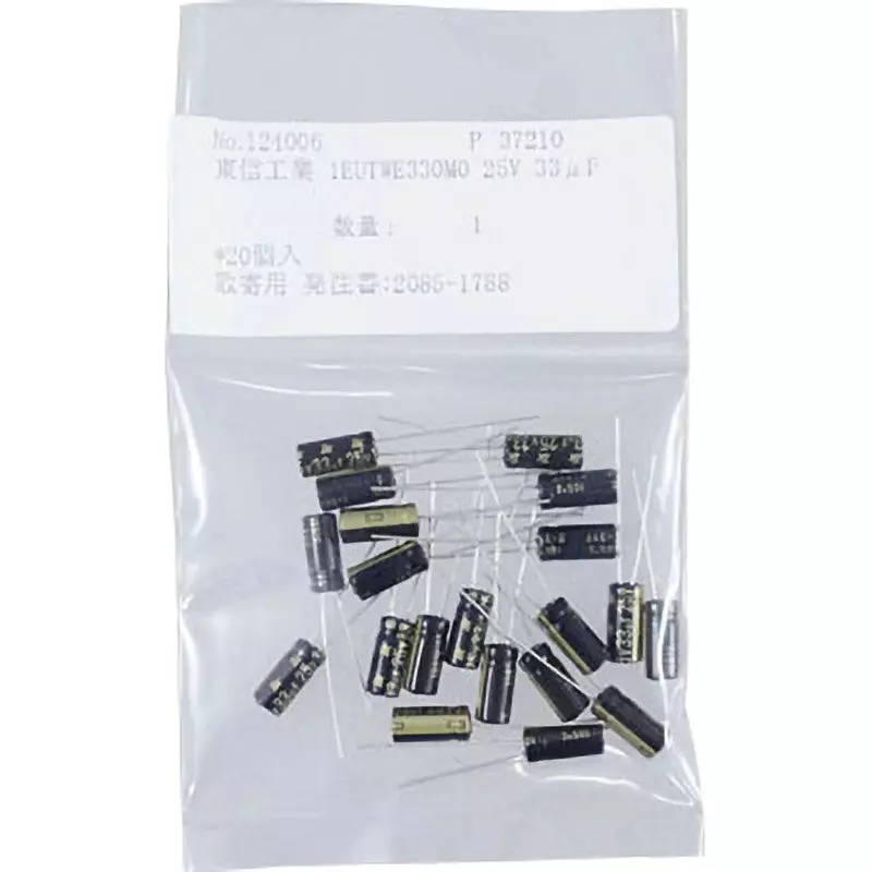 Toshin Kogyo Electrolytic Capacitor 25 V Rated Voltage, 1EUTWE330M0 (Pack of 20)