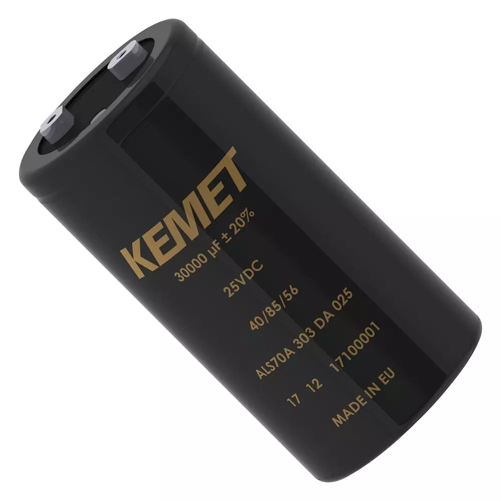 Kemet Aluminium Electrolytic Capacitor 3900 µF Capacitance 550 V Voltage DC, ALS70A392NF550
