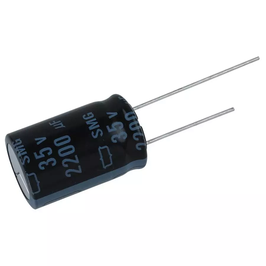 CHEMI-CON ALUMINUM ELECTROLYTIC CAPACITOR 2200UF, 35V, 20%, RADIAL, ESMG350ELL222ML25S