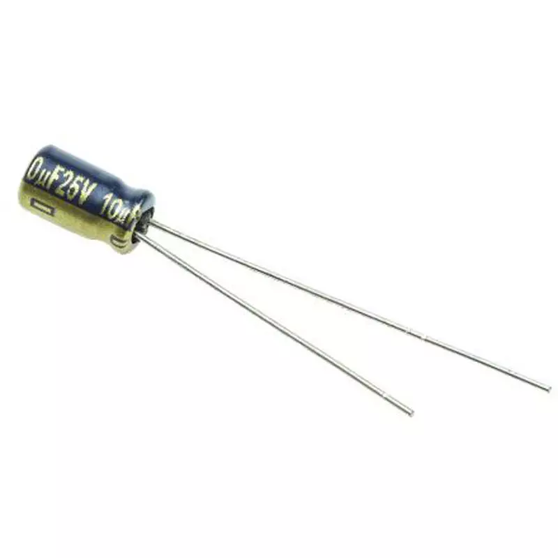 Panasonic Aluminum Electrolytic Capacitor 25 DC V 10 μF Capacitance, EEAFC1E100 (Pack of 5 Pcs)