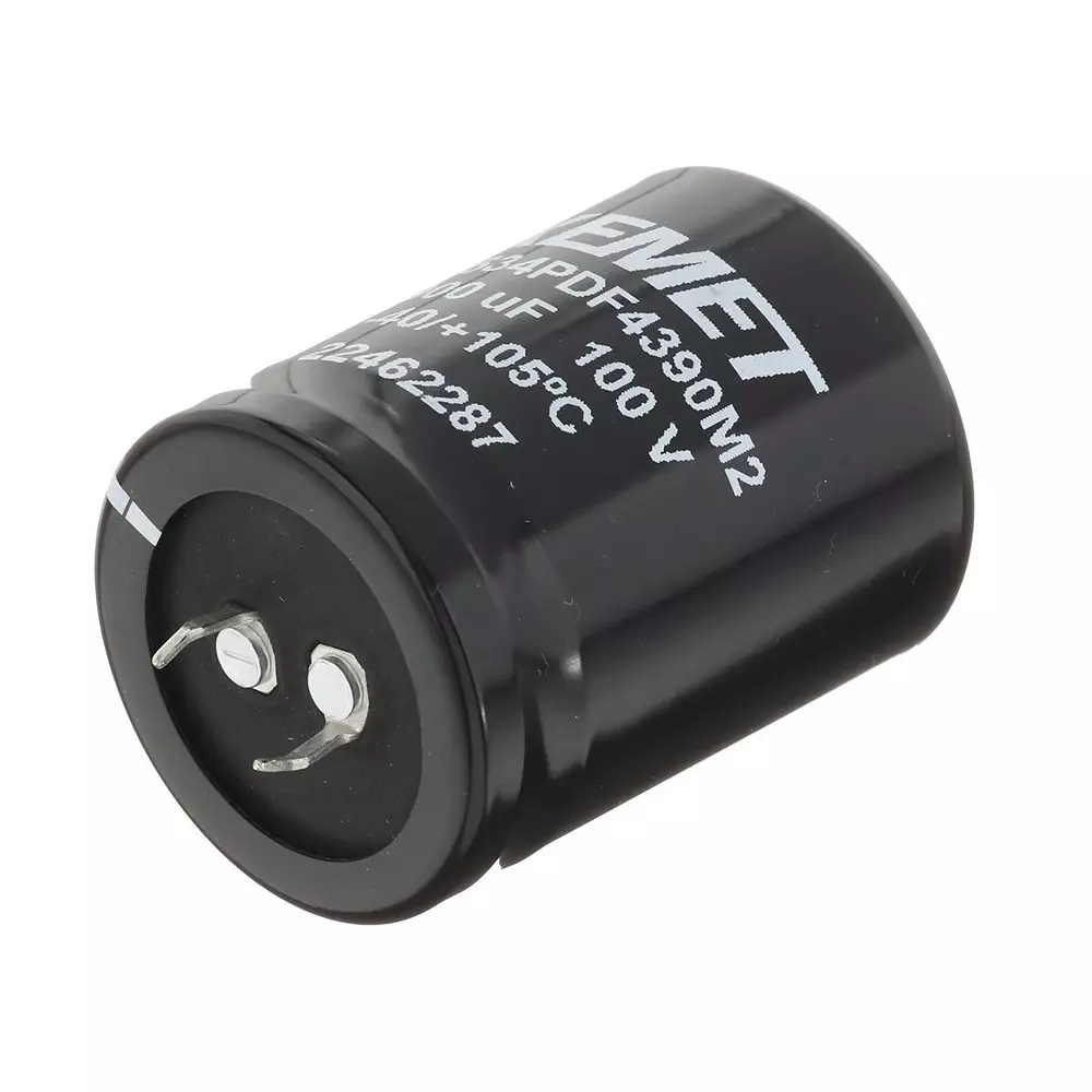 Kemet Aluminium Electrolytic Capacitor Snap In 3900 uF Capacitance, PEH534PDF4390M2