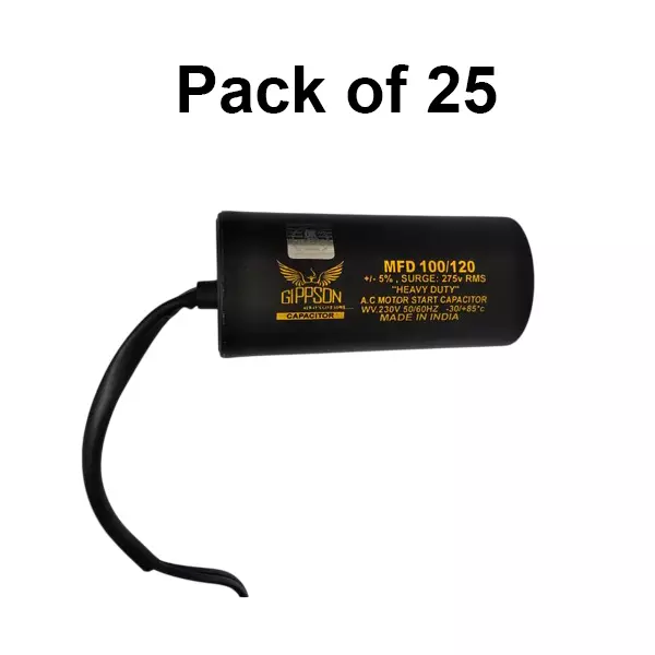 Gippson Heavy Duty Starting Condensor 2 Phase 100/120 MFD (Pack of 25)