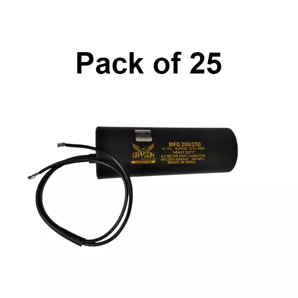 Gippson Heavy Duty Starting Condensor 2 Phase 200 /250 MFD (Pack of 25)