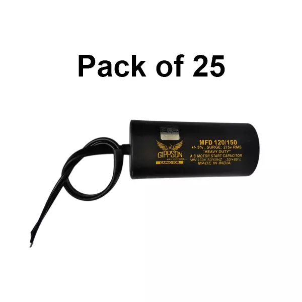 Gippson Heavy Duty Starting Condensor 2 Phase 120 /150 MFD (Pack of 25)