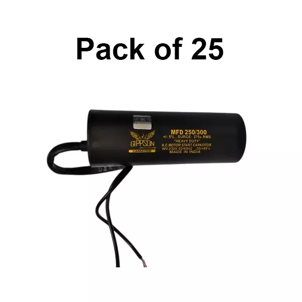Gippson Heavy Duty Starting Condensor 2 Phase 250 /300 MFD (Pack of 25)