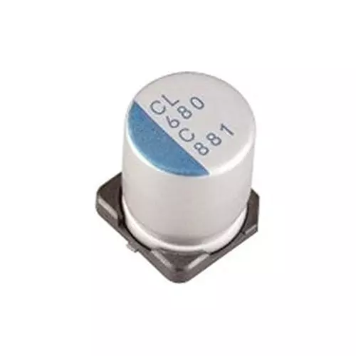 NICHICON Cap, 82Uf, 25V, Alu Elec, Polymer, Smd, PCL1E820MCL1GS
