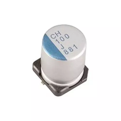 NICHICON Cap, 220Uf, 35V, Alu Elec, Polymer, Smd, PCH1V221MCL1GS