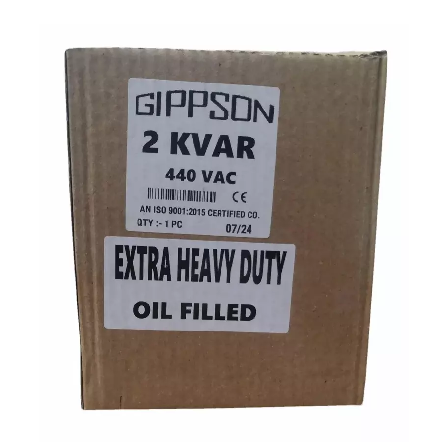 Gippson Heavy Duty Shd2 KVRS Double Can Oil Filled 12.5 KVAR