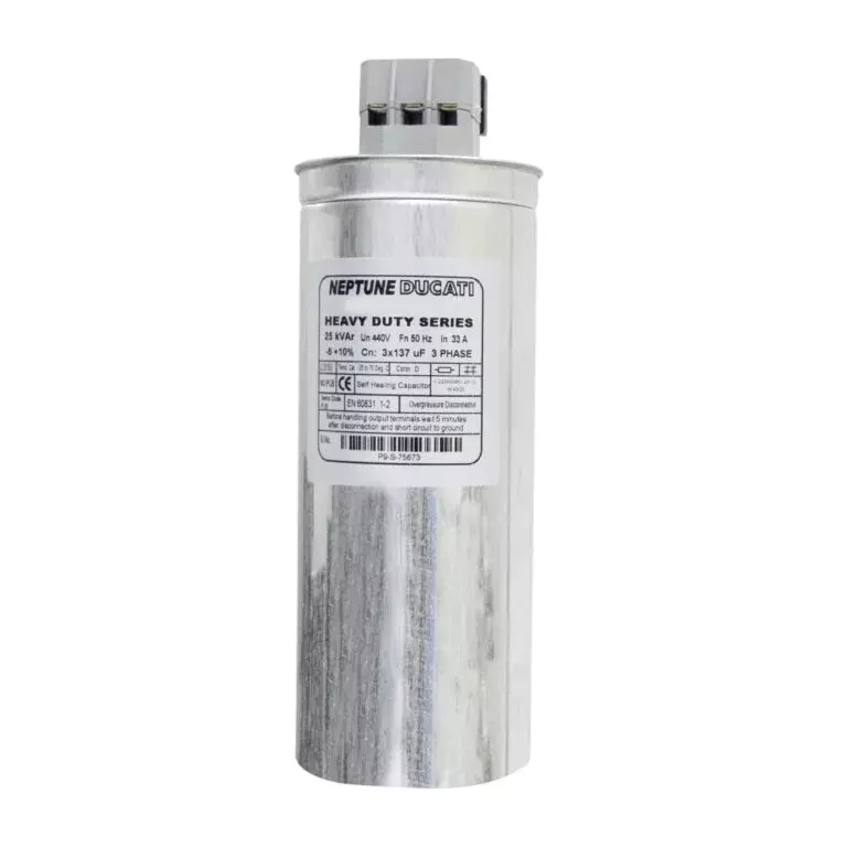 Neptune Extra Heavy Duty Power 9 XD Capacitor Cylindrical 20 kVAR 3 Phase 440 V