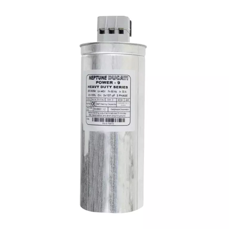 Neptune Heavy Duty Power 9 Capacitor Cylindrical 12.5 kVAR 3 Phase 440 V