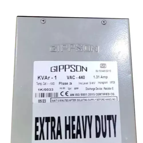 Gippson Heavy Duty Shd2 KVRS Double Can Oil Filled 1 KVAR