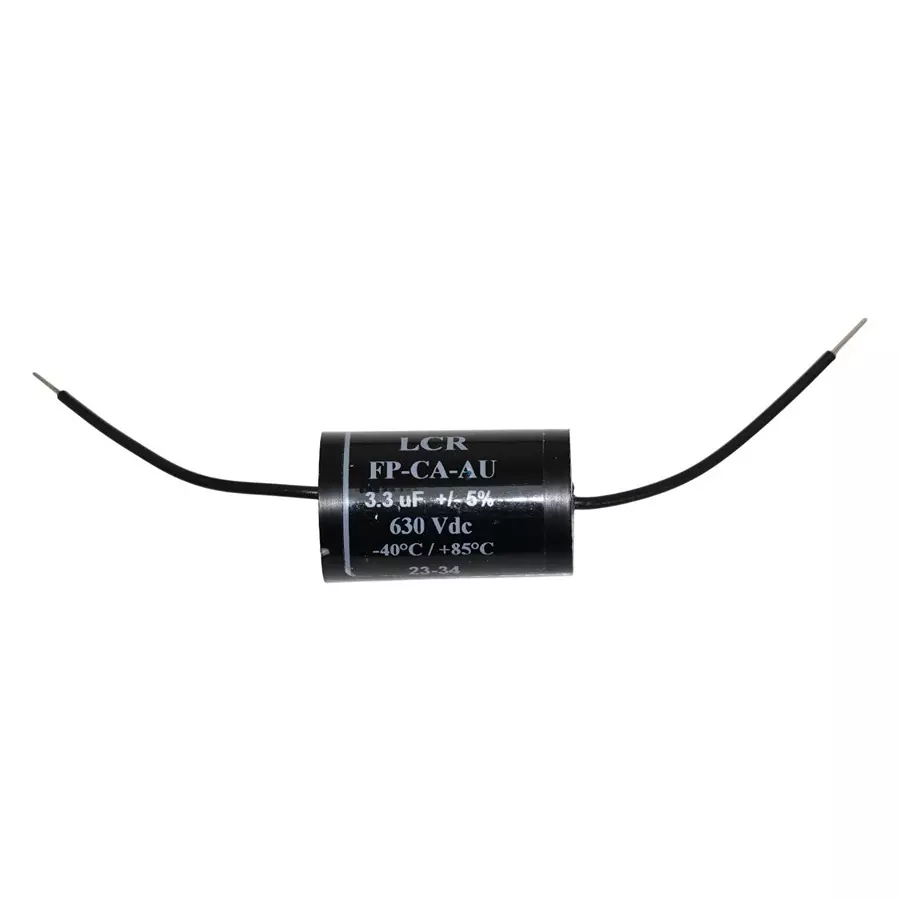 LCR COMPONENTS Cap, 3.3µf, 630V, 5%, Pp, Panel, FP-CA-3.3-AU