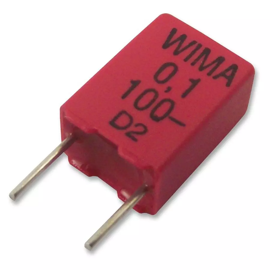 WIMA CAP, 0.1µF, 100V, 10%, PP, POTTED, MKP2D031001F00KSSD (Pack of 10)