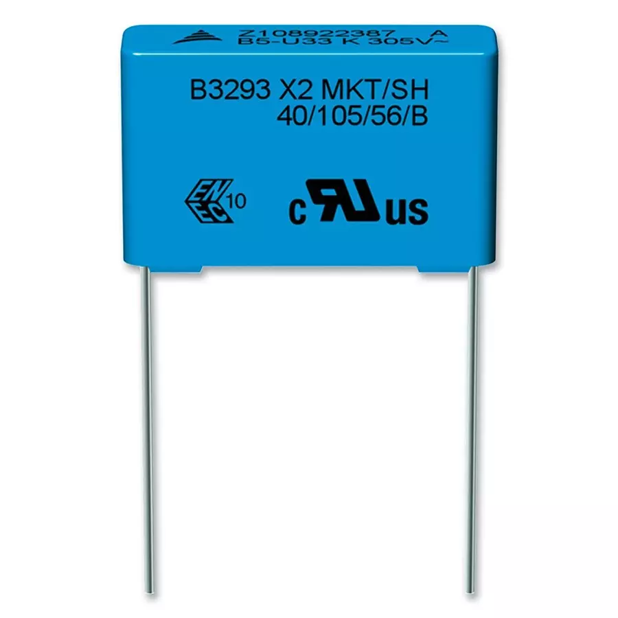 EPCOS CAP, 0.22µF, 305VAC, 10%, PET, B32933A3224K189 (Pack of 5)