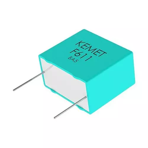 Kemet General Purpose Film Capacitors 6.8µF, 100V, 10%, PET, RADIAL, F611BY685K100A