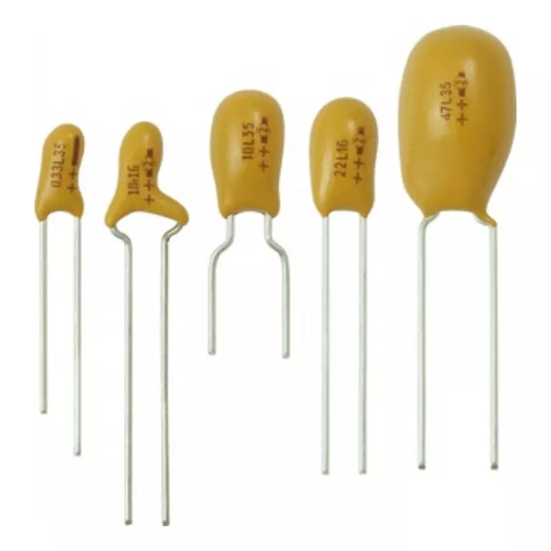 Vishay Tantalum Capacitor Through Hole 2.2 µF 35 V DC, 199D225X9035B1V1E3 (Pack of 1000)
