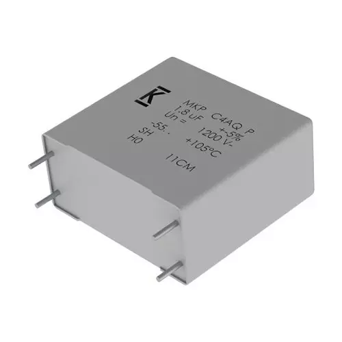 Kemet Power Film Capacitors AEC-Q200, 1.5UF, 900V, FILM, RADIAL, C4AQOBU4150P1WJ