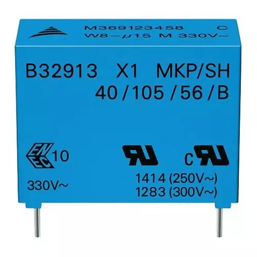 EPCOS CAP, 0.1µF, 20%, PP, B32912A5104M000