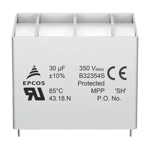 EPCOS CAP, 10UF, 350VAC, FILM, RADIAL BOX, B32354S3106K010
