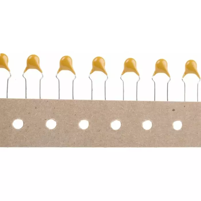 Vishay Single Layer Ceramic Capacitor 100 pF Capacitance ±10% Tolerance Through Hole Mount, F101K25Y5RP6UK5R (Pack of 25)