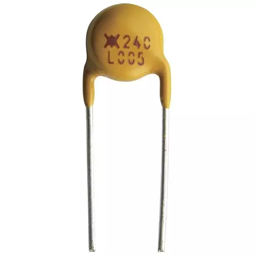 Littelfuse FUSE, PTC RESET, 240V, 80mA, RADIAL Model No - LVR008NS