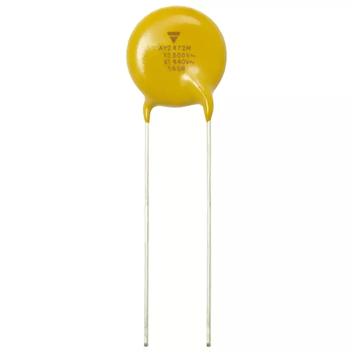 Vishay Single Layer Ceramic Capacitor 2.2 nF Capacitance ±20% Tolerance Through Hole Mount, AY2222M35Y5US63L7 (Pack of 25)