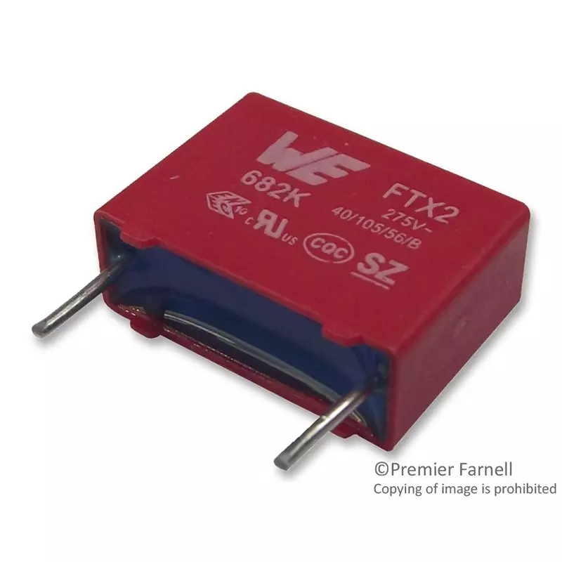 WURTH ELEKTRONIK Noise Suppression & Safety Capacitor, 0.022µf, 275Vac, 10%, Pp, 890324023011CS (Pack of 5)
