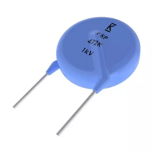 Kemet Single Layer Ceramic Capacitor 47Pf, 1Kv, Disc, Radial, CGP5C472KGYDAA7301