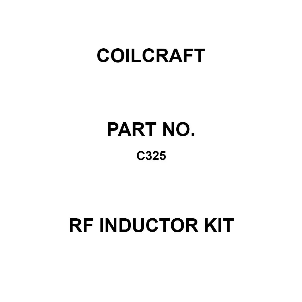COILCRAFT RF Inductor Kit SMD/SMT 2.5 nH to 51 nH Range, C325