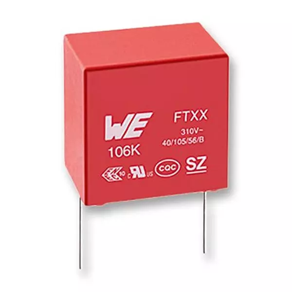 WURTH ELEKTRONIK Noise Suppression & Safety Capacitor, 0.47µf, 310Vac, 10%, Pp, 890334025039