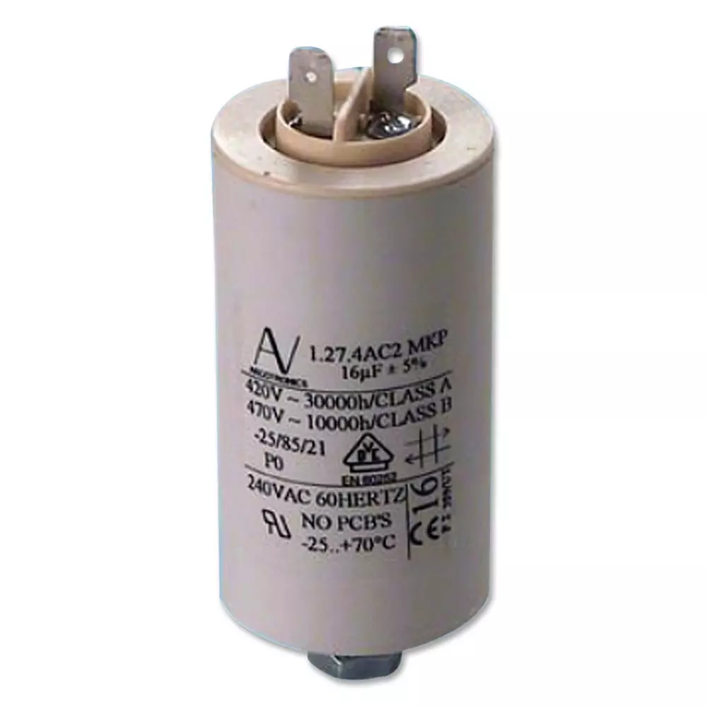Kemet Motor Run Capacitor M R Capacitor, 40Uf, 470V, Can, C274AC35400AA0J