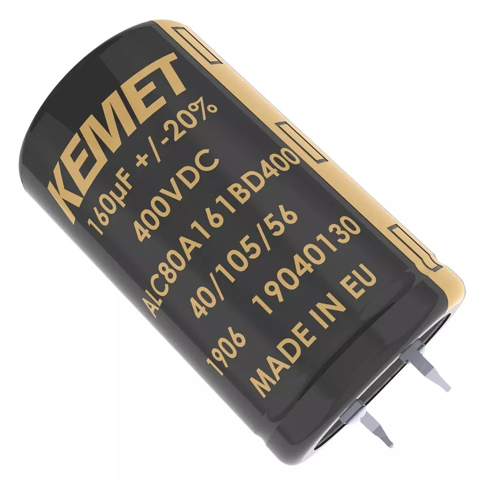 Kemet Snap In / Screw Terminal Aluminium Electrolytic Capacitor 2200Uf, 400V, Alu Elec, Qc/Snap-In, ALC80C222FP400