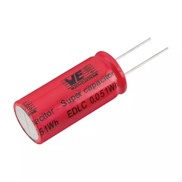 WURTH ELEKTRONIK Supercapacitor, 5F, 2.7V, Radial, 850617021001