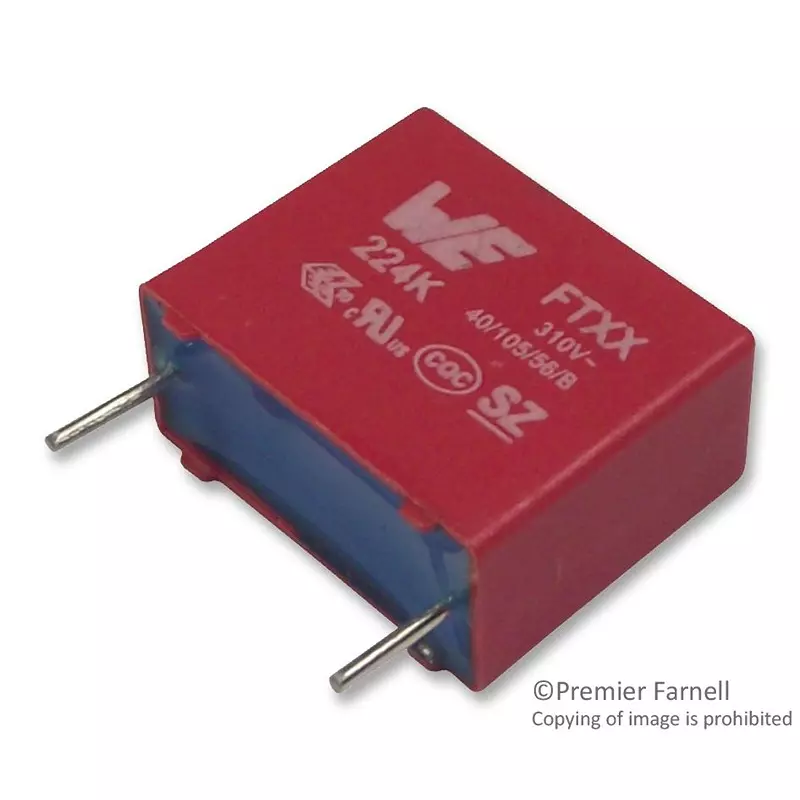 WURTH ELEKTRONIK Noise Suppression & Safety Capacitor, 0.018µf, 310Vac, 10%, Pp, 890334023010CS