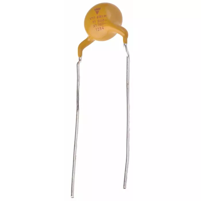 Vishay Single Layer Ceramic Capacitor 680 pF Capacitance ±20% Tolerance Through Hole Mount, VY1681M31Y5UQ6TV0 (Pack of 10)
