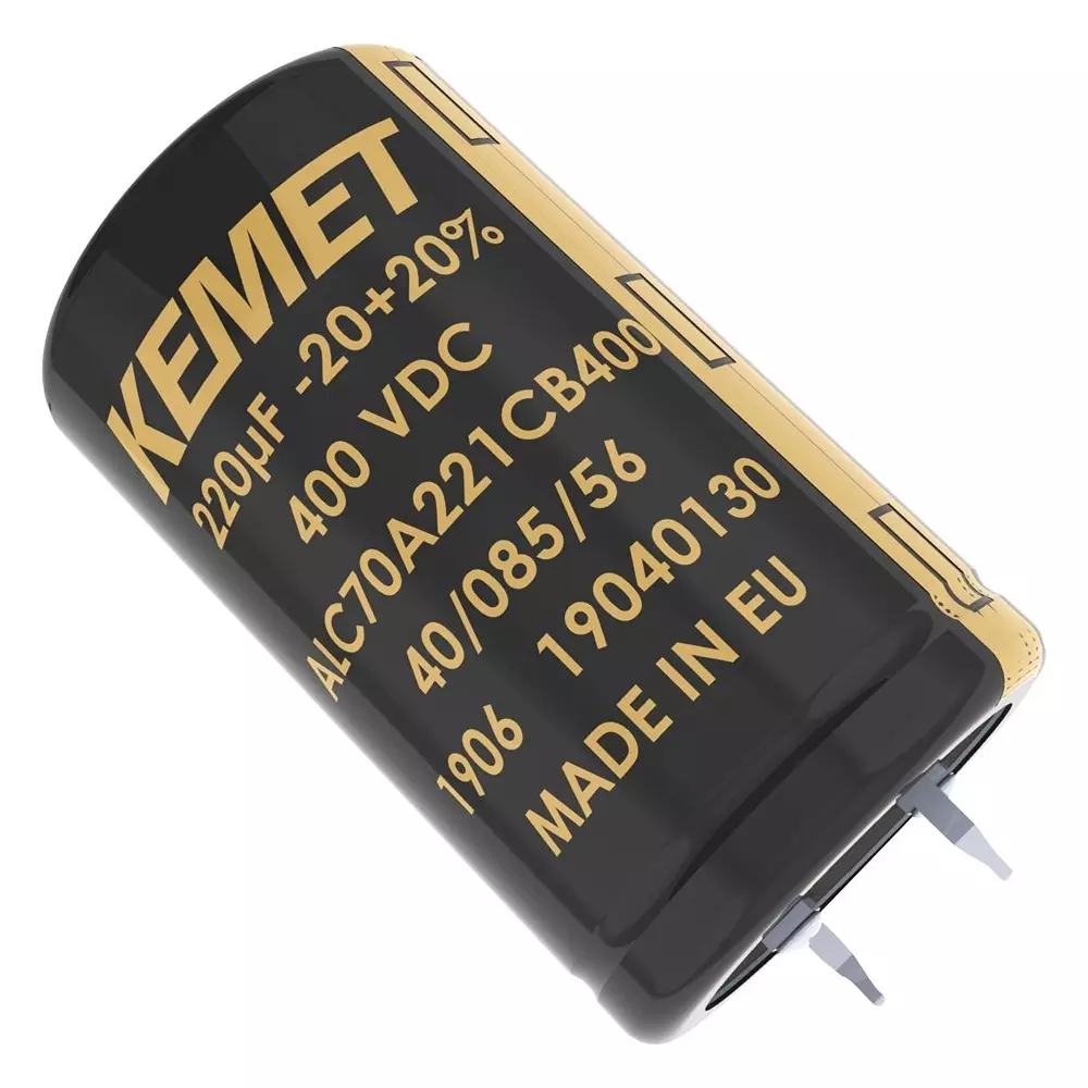 Kemet Snap In / Screw Terminal Aluminium Electrolytic Capacitor 1000Uf, 450V, Alu Elec, Qc/Snap-In, ALC70A102EH450