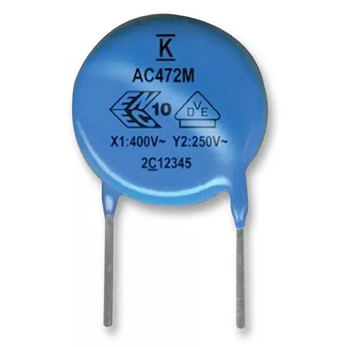 Kemet Suppression Ceramic Capacitor 470Pf, 10%, C911U471KUYDAA7317 (Pack of 10)