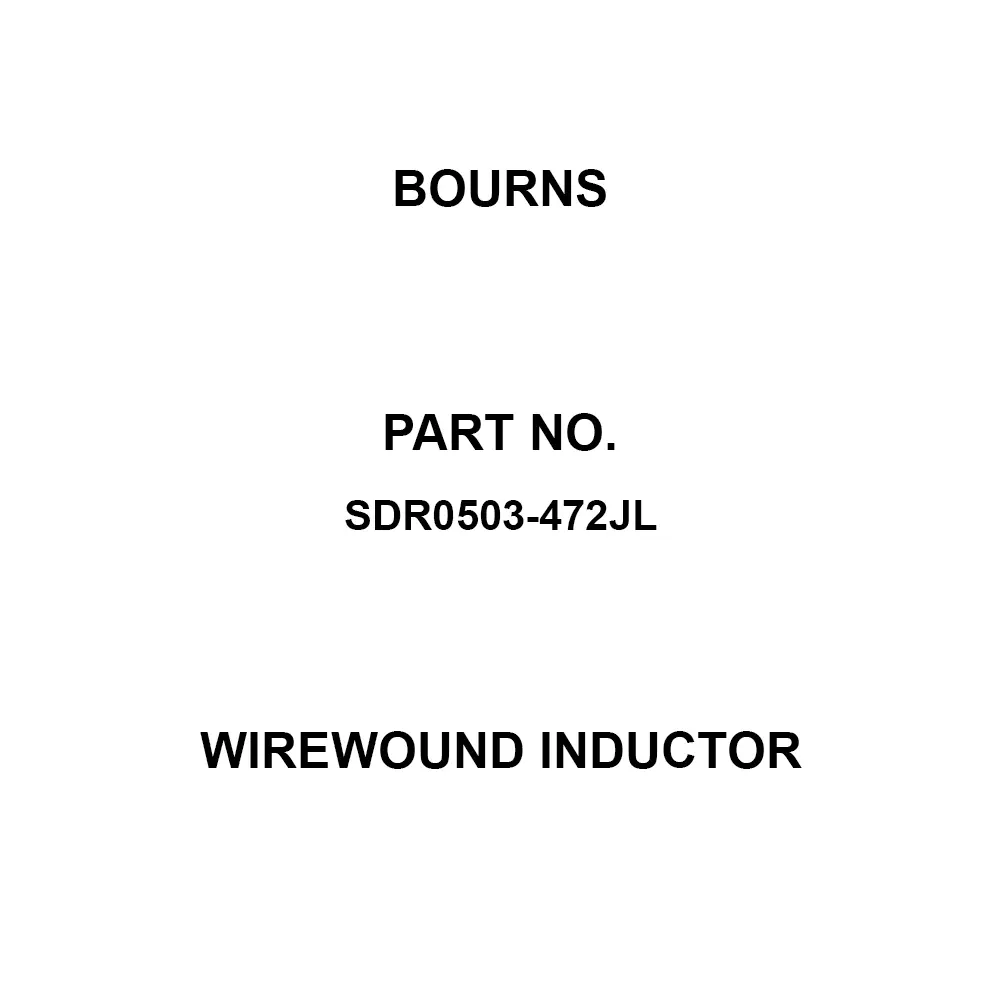 Bourns Wirewound Inductor 40 mA Maximum Current, SDR0503-472JL (Pack of 100)
