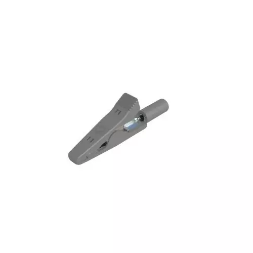 HIRSCHMANN TEST AND MEASUREMENT Alligator Clip 2 mm Connection Stainless Steel Contact 6A Grey, 930319106