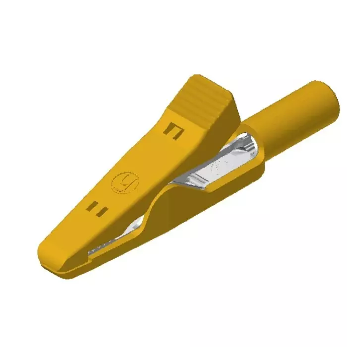 HIRSCHMANN TEST AND MEASUREMENT Alligator Clip 2 mm Connection Stainless Steel Contact 6A Yellow, 930319103 (Pack of 50)