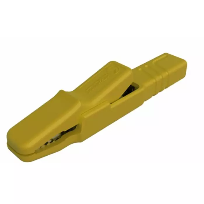 HIRSCHMANN TEST AND MEASUREMENT Alligator Clip 4 mm Connection Nickel Plated Brass Contact 25A Yellow, 932146103