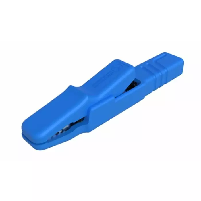 HIRSCHMANN TEST AND MEASUREMENT Alligator Clip 4 mm Connection Nickel Plated Brass Contact 25A Blue, 932146102 (Pack of 20)