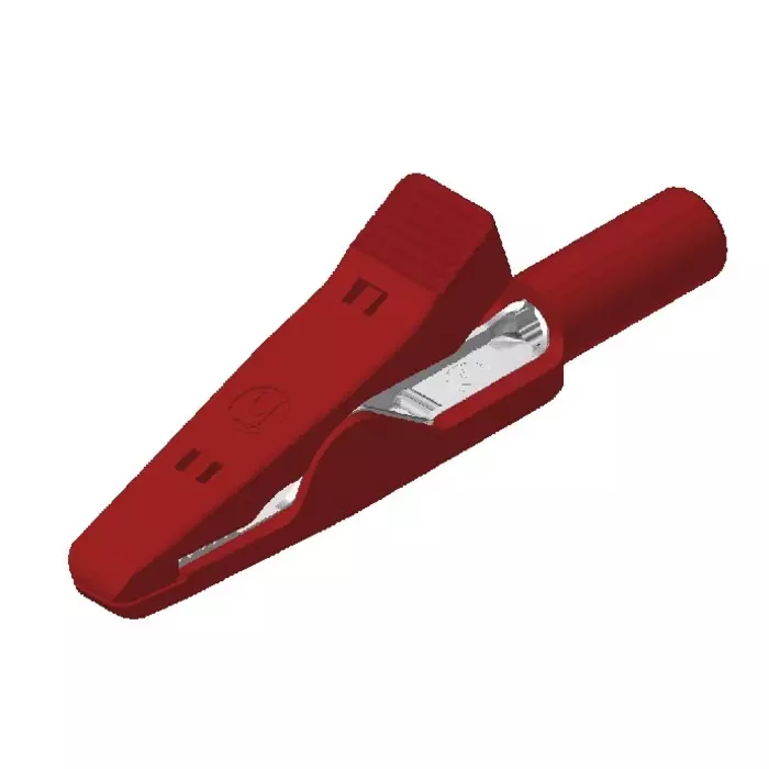 HIRSCHMANN TEST AND MEASUREMENT Alligator Clip 2 mm Connection Stainless Steel Contact 6A Red, 930319101 (Pack of 50)